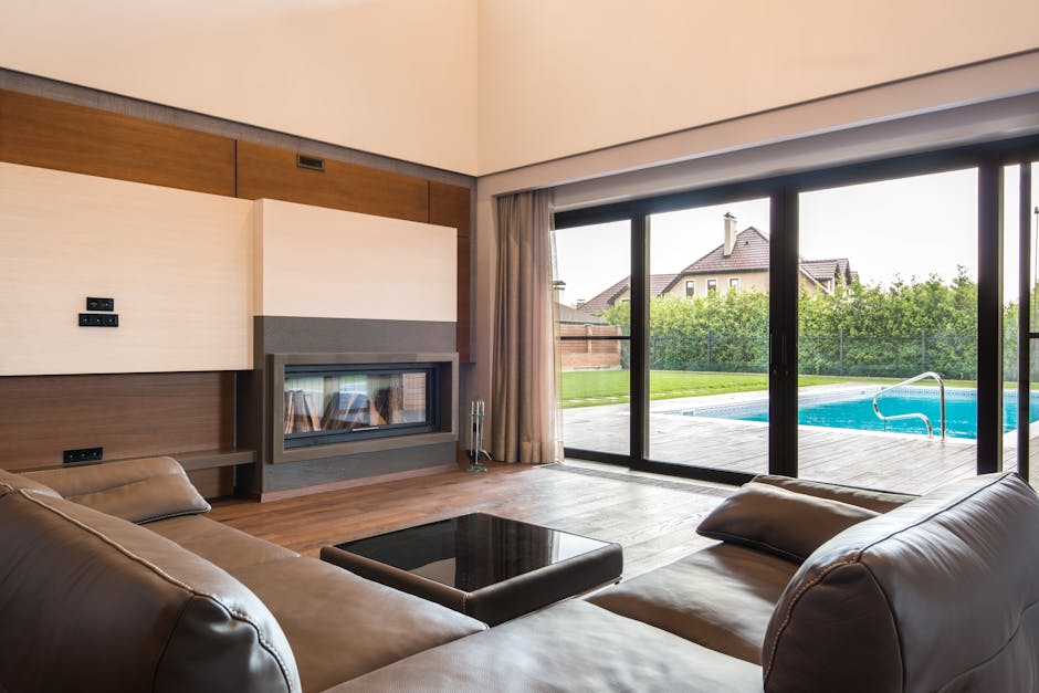 Glass sliding patio door